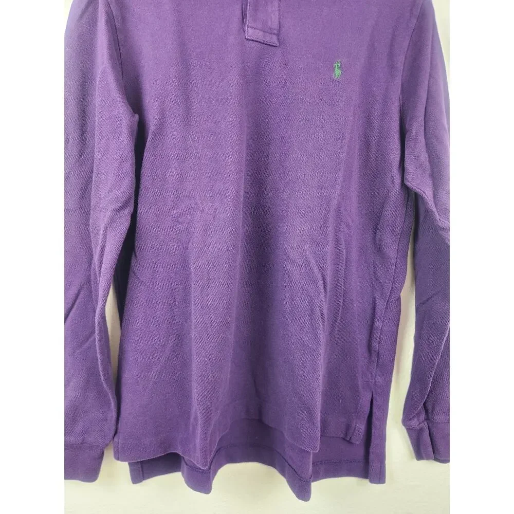 Vintage Polo by Ralph Lauren Purple Polo Shirt Long Sleeve Men Size Medium